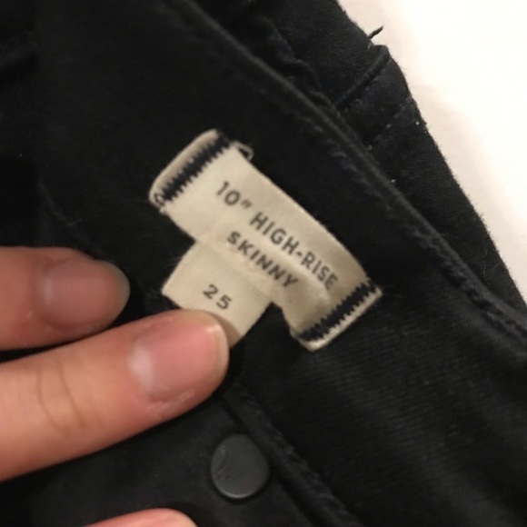 EUC Madewell 10” high rise black skinny jeans - Picture 6 of 6
